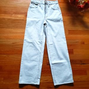 Madewell The Perfect Vintage Wide-Leg Crop Jean L. Denim Sz  24 Light Denim NWT